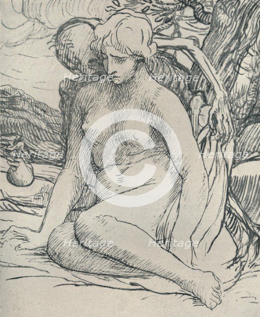 'Death the Wooer', c1895, (1923). Artist: Alphonse Legros.