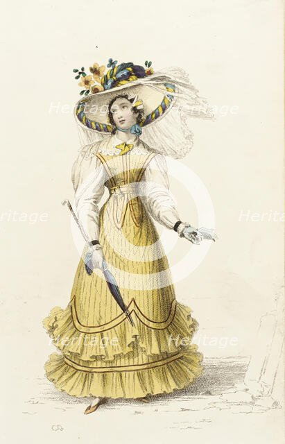 Fashion Plate (Sea-Side Costume), 1827. Creator: Rudolph Ackermann.