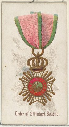 Order of St. Hubert, Bavaria, from the World's Decorations series (N30) for Allen & Ginter..., 1890. Creator: Allen & Ginter.