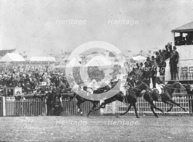 'The Prince's Second Derby, 1900: 'Diamond Jubilee' first past the post', (1901). Creator: Unknown.
