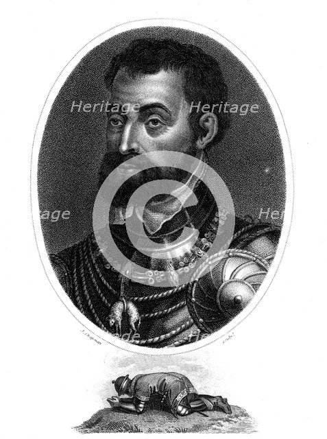 Charles V, King of Spain and Holy Roman Emperor.Artist: J Chapman