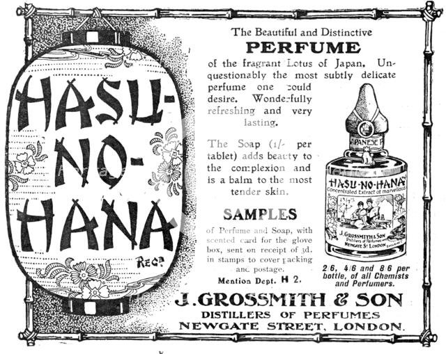 Hasu-no-hana - the Beautiful and Distinctive Perfume, 1909. Creator: Unknown.