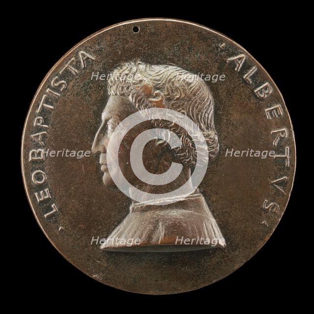 Leone Battista Alberti, 1404-1472, Architect and Writer on Art and Science [obverse], 1446/1450. Creator: Matteo di Andrea de Pasti.