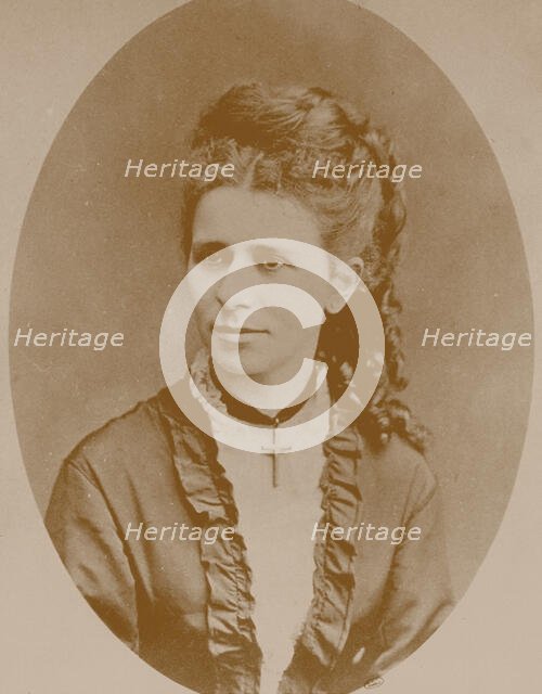 Portrait of the pianist and composer Marie Jaëll, née Trautmann (1846-1925), 1890. Creator: Anonymous.