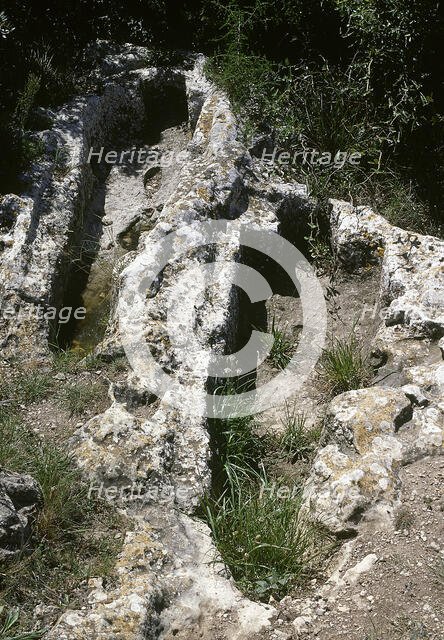 Anthropomorphic tombs, Necropolis of Saint Michael, Olerdola, province of Barcelona, Spain, (2001). Creator: Unknown.