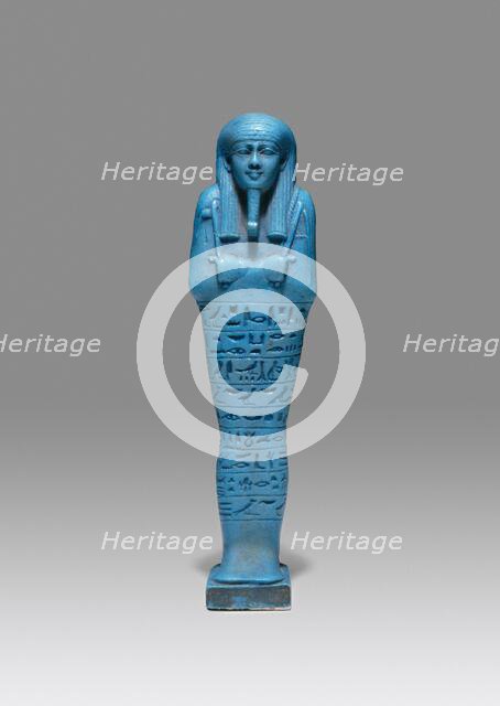 Ushabti (Funerary Figurine) of Psamtek, Egypt, Late Period, Dynasty 26, reign of Amasis (570-526 BCE Creator: Unknown.