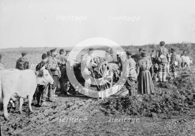 Taking Big Bulgar Guns to Tchataldja #2, between c1910 and c1915. Creator: Bain News Service.