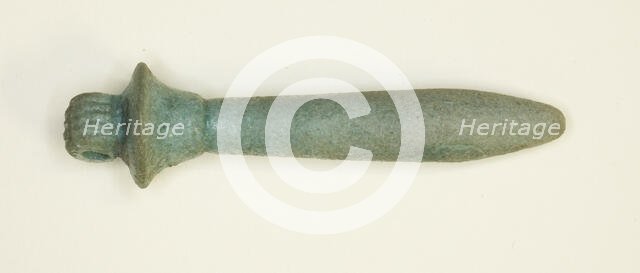 Amulet of a Papyrus Column, Egypt, Late Period, Dynasty 26-30 (664-343 BCE). Creator: Unknown.