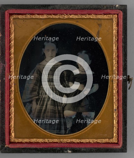 Untitled (Portrait of Two Girls), 1865. Creator: Unknown.