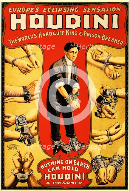 Harry Houdini, c. 1906. Creator: Anonymous.