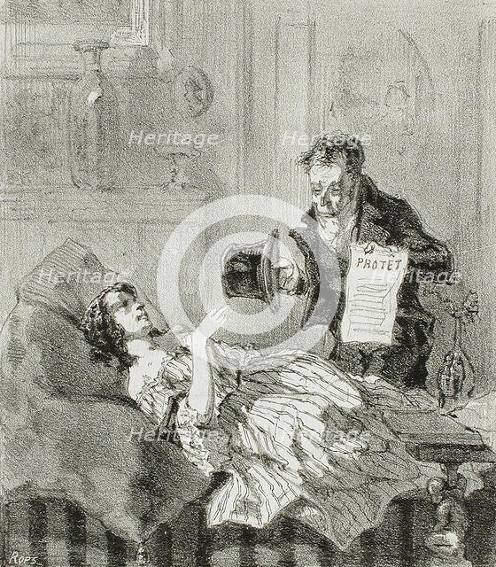 Faubourg de Cologne, 1856. Creator: Félicien Rops.