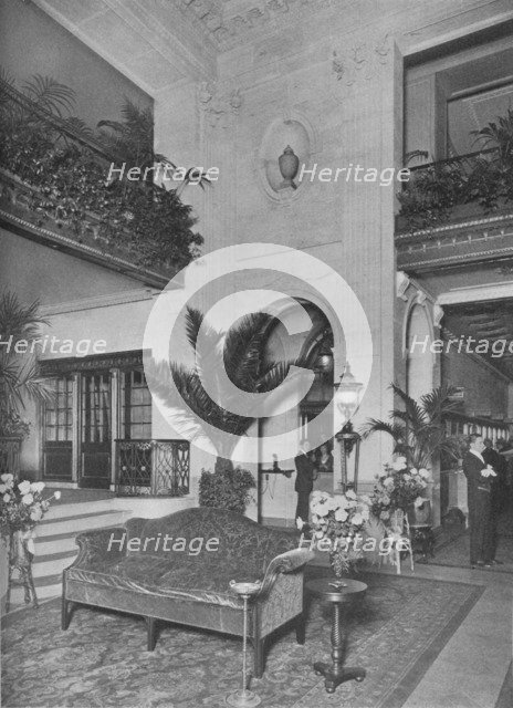 Corner of the main lobby, looking towards the office, Roosevelt Hotel, New York City, 1924. Artist: Unknown.