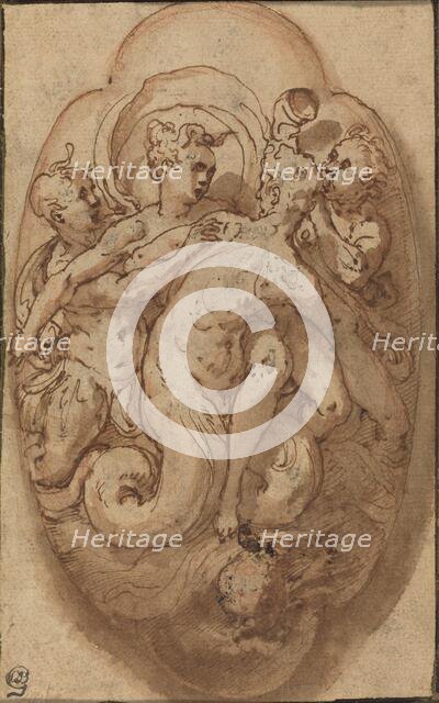 Mythological Figures, c. 1561. Creator: Taddeo Zuccaro.