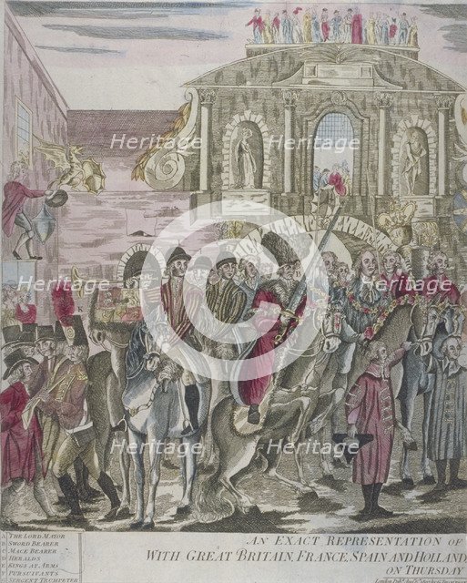 The proclamation of peace at Temple Bar, London, 29 April 1802. Artist: Anon