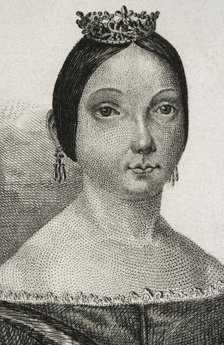 Isabella II (1830-1904), Queen of Spain (1833-1868), 1842.  Creator: Jose Gomez.