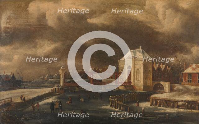 The Heiligewegspoort, Amsterdam, in Winter, 1660-1680. Creator: Jan van Kessel.