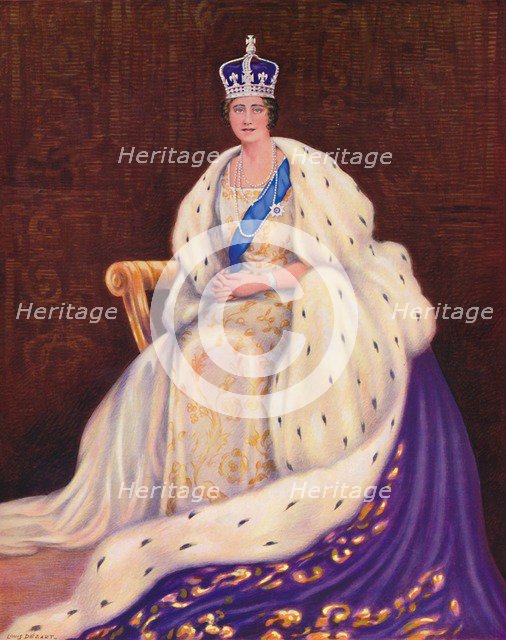 'Her Majesty the Queen', 1937. Creator: Louis Dezart.