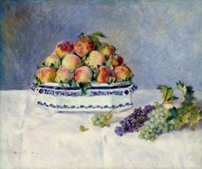 Still Life with Peaches and Grapes, 1881. Creator: Pierre-Auguste Renoir.