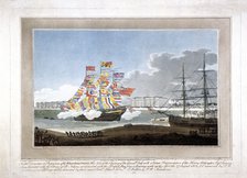 West India Docks, Poplar, London, 1802. Artist: Peltro William Tomkins