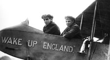 Graham White (left) and RT Gates, British pioneer aviators. Artist: Unknown