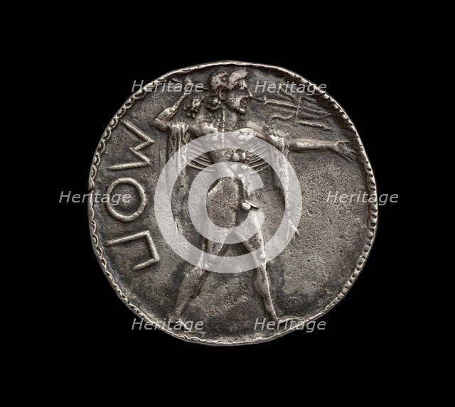 Ancient Greek incuse silver coin, 510-530. Artist: Unknown.