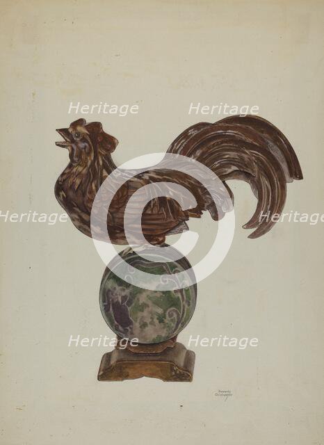 Pa. German Rooster Mantel Ornament, c. 1941. Creator: Beverly Chichester.