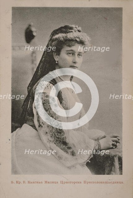 Portrait of Crown Princess Jutta Militza of Montenegro (1880-1946), Duchess of Mecklenburg-Strelitz, Creator: Anonymous.
