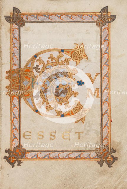 Decorated Initial C; Gospel Lectionary, late 10th century. Creators: Unknown, Virgin Mary.