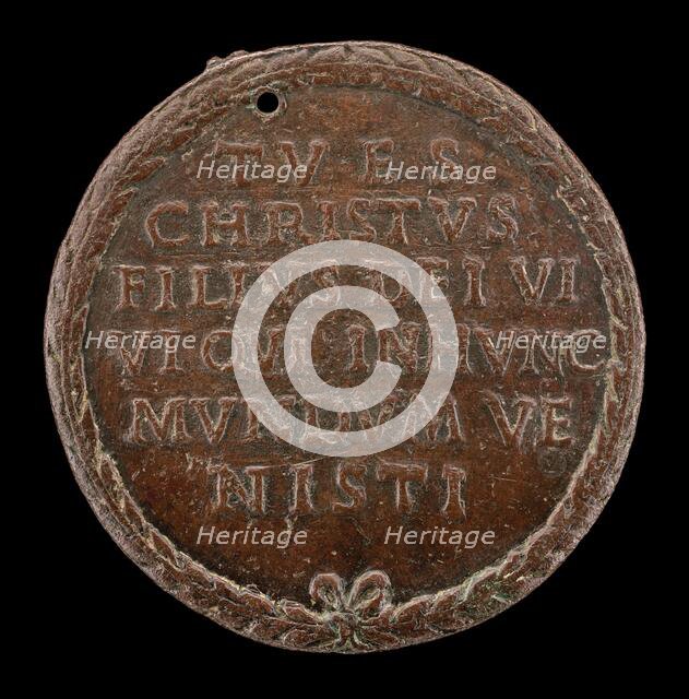 Inscription in a Wreath [reverse], c. 1500. Creator: Unknown.