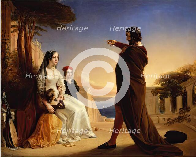 Tasso in Disguise Relating his Persecutions to his Sister, c1840. Creator: John Phillip.