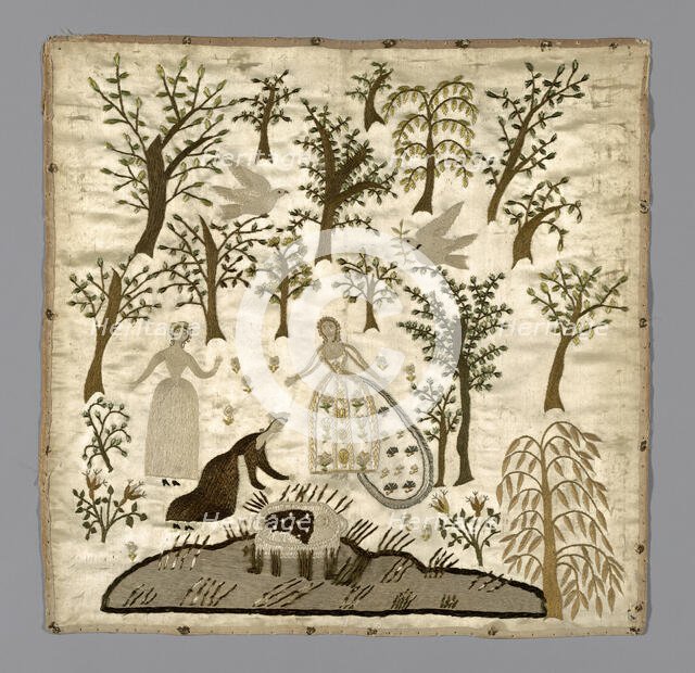 The Finding of Moses (Needlework), England, 19th century. Creator: Unknown.