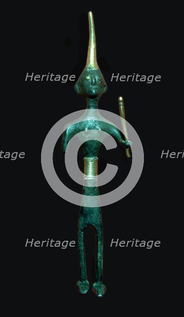 Bronze and gold Canaanite deity. Artist: Unknown