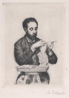 Portrait of Emile Soldi, 1876. Creator: Marcellin-Gilbert Desboutin.