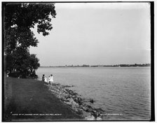 Bit of Canadian shore, Belle Isle Park, Detroit, between 1890 and 1901. Creator: Unknown.