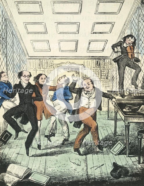 Men dancing, 1841. Creator: Unknown.