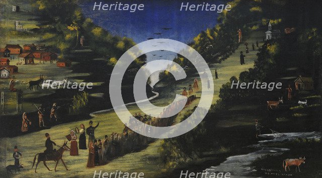 Fête on the Bank of Tskhenistsqali river.