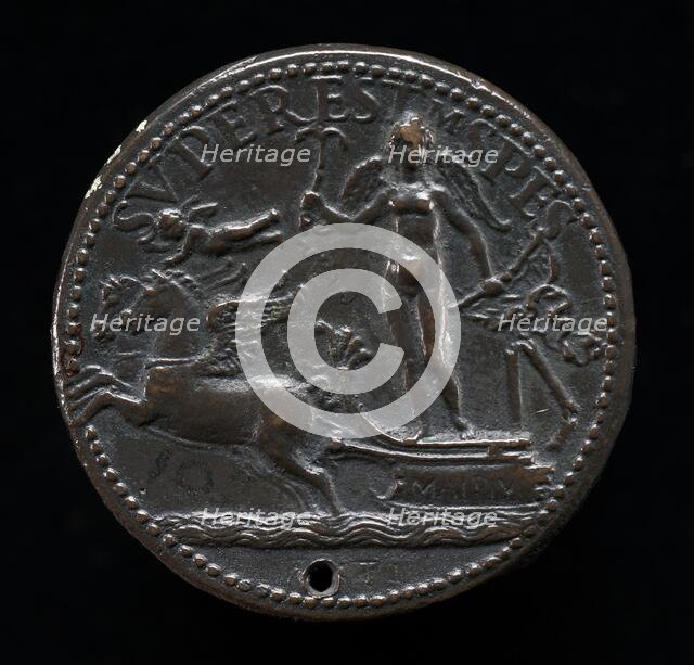 Hope on the Prow of a Broken-Masted Vessel [reverse]. Creator: Pier Jacopo Alari Bonacolsi.