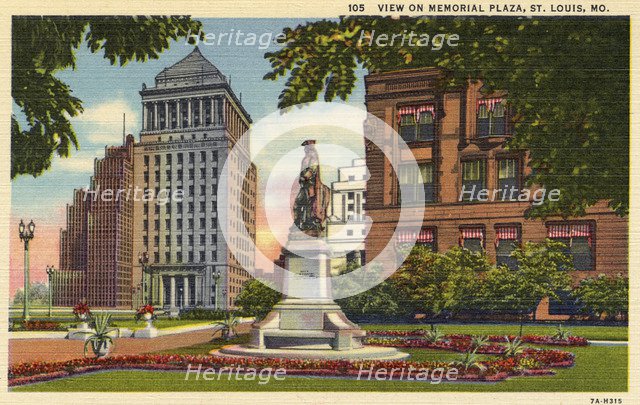 View on Memorial Plaza, St Louis, Missouri, USA, 1937. Artist: Unknown