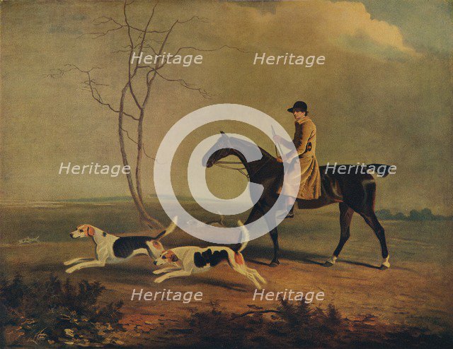 Tom Oldaker, Huntsman of the Berkley Hounds, on Pickle, with the hounds, (1800), 1929. Artist: Unknown