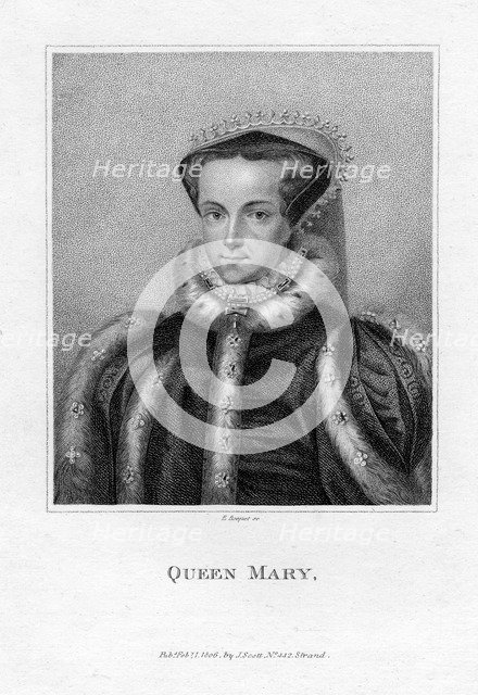 Queen Mary I of England, (1806).Artist: E Bocquet