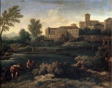 'A Small Town in Latium', 1660s.  Artist: Gaspard Dughet