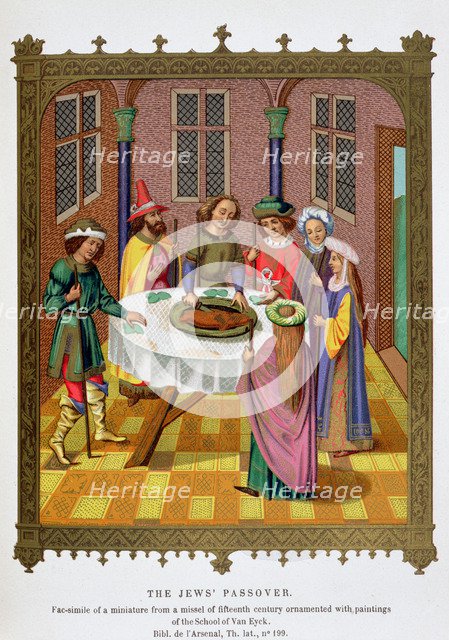 'The Jews' Passover', 15th century. Artist: Unknown