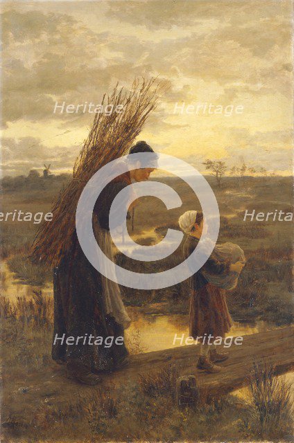 'They homeward went their weary way', 1870-1890. Artist: Alice Mary Morgan