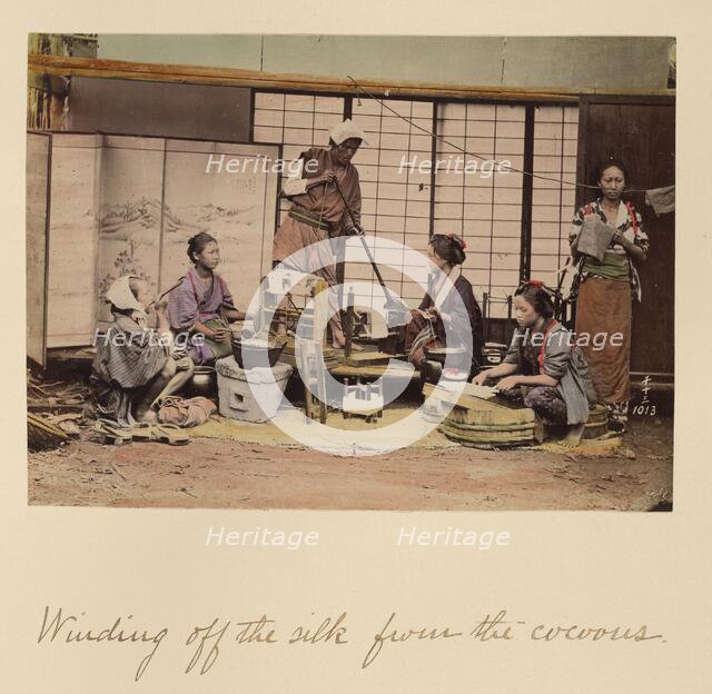 Winding Off the Silk From the Cocoons, about 1873-1883. Creator: Shinichi Suzuki I.
