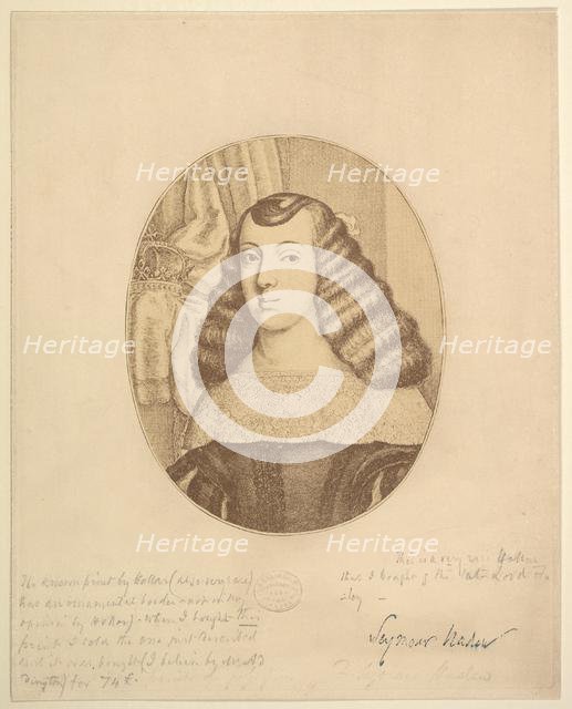 Catherine, Princess of Portugal, 1661. Creator: Wenceslaus Hollar.