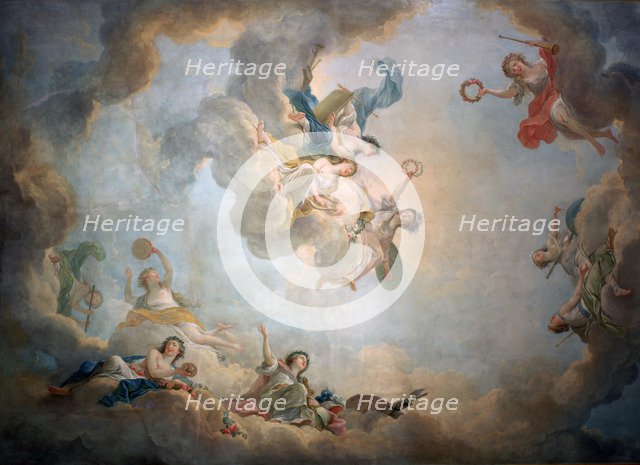 Ceiling of Marie Antoinette's playroom, Chateau de Fontainebleau, c1763-1811. Creator: Jean Simon Berthelemy.