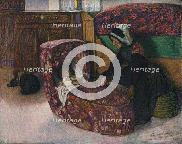 'Mere Et Enfant, Interieur Vendeen', 1900. Artist: Charles Milcendeau.