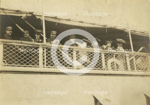 Departure of Baron de Rosen from Yokohama, c1904. Creator: Unknown.