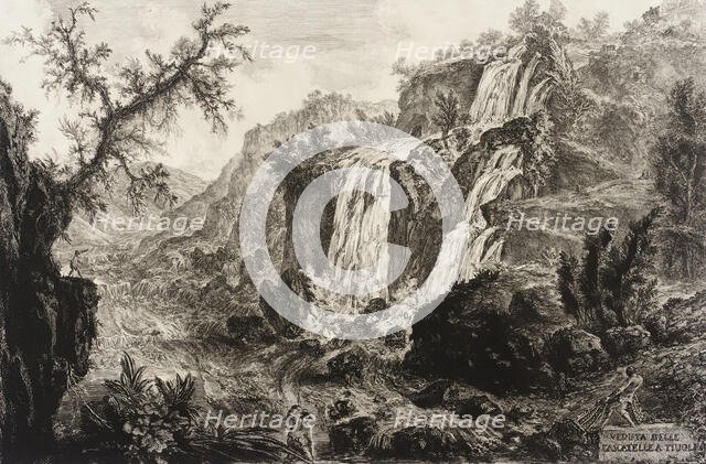 View of the Small Waterfall and Rapids, Tivoli, c1769. Creator: Giovanni Battista Piranesi.