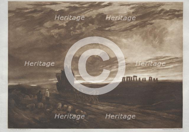 Stonehenge at Daybreak, 1897. Creator: Frank Short (British, 1857-1945).